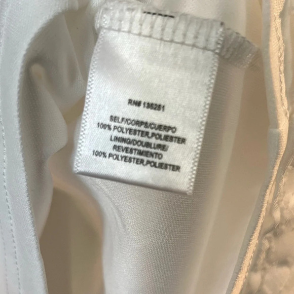 Fraiche By J Flowy White Polka Dot Puff Sleeve Mini Tie Wrap Dress Size Medium - Picture 3 of 6